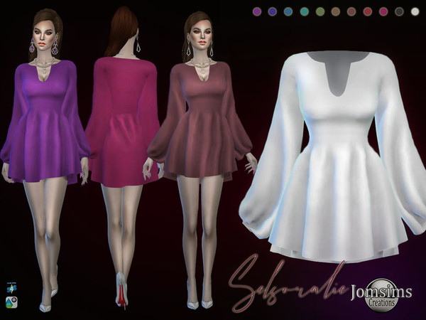 Sims 4 Selsoralie dress by jomsims at TSR