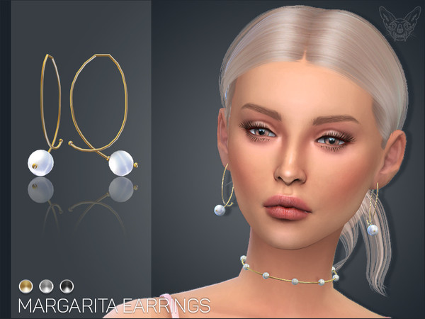 Sims 4 Margarita Earrings by feyona at TSR