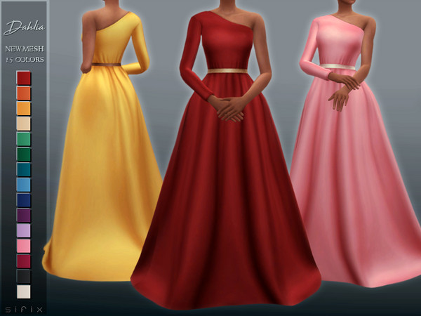 Sims 4 Dahlia Gown by Sifix at TSR
