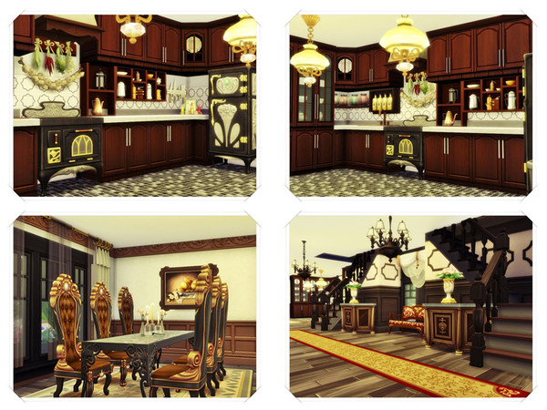 Sims 4 Witold traditional home by marychabb at TSR