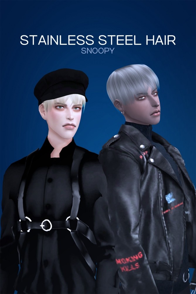 Sims 4 STAINLESS STEEL HAIR at SNOOPY