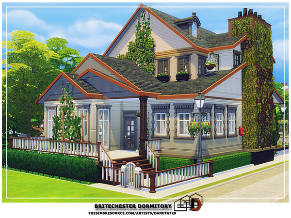 Sims 4 Britechester Dormitory (Student house) by Danuta720 at TSR