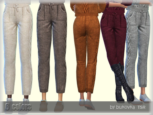 Sims 4 Knitted pants by bukovka at TSR