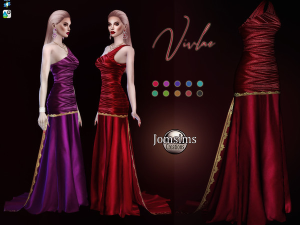 Sims 4 Vivlae dress by jomsims at TSR