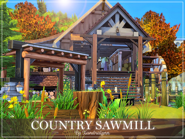Sims 4 Country Sawmill by Xandralynn at TSR