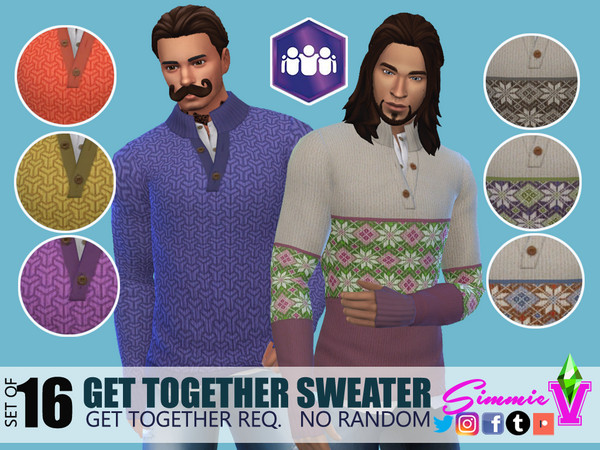 Sims 4 Together Sweaters by SimmieV at TSR