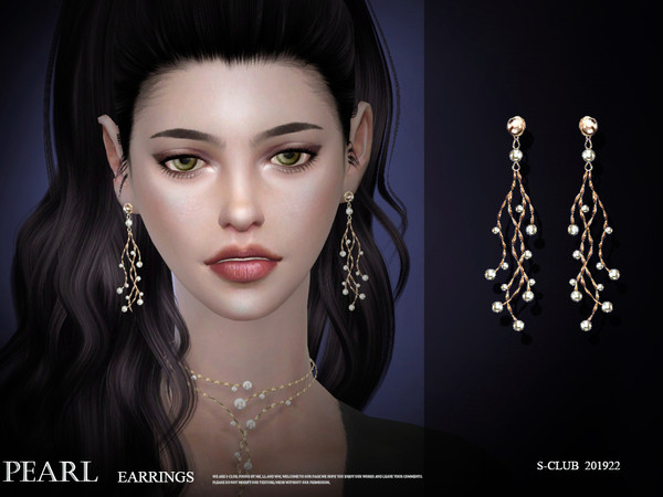 Sims 4 EARRINGS 201922 by S Club LL at TSR
