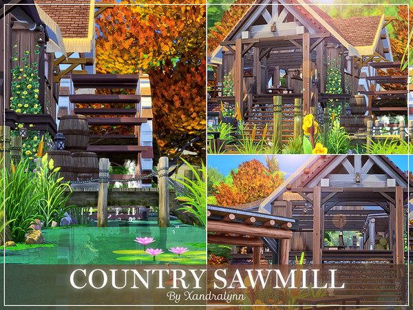 Sims 4 Country Sawmill by Xandralynn at TSR