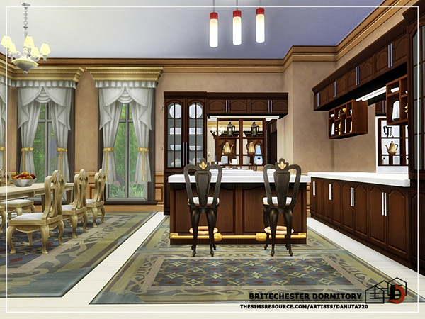 Sims 4 Britechester Dormitory (Student house) by Danuta720 at TSR
