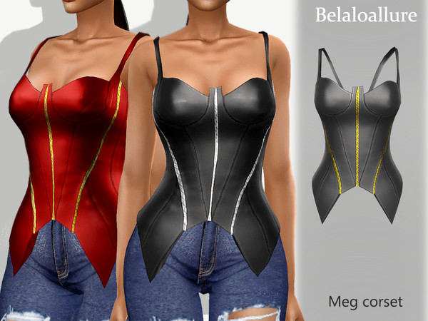Sims 4 Belaloallure Meg corset by belal1997 at TSR