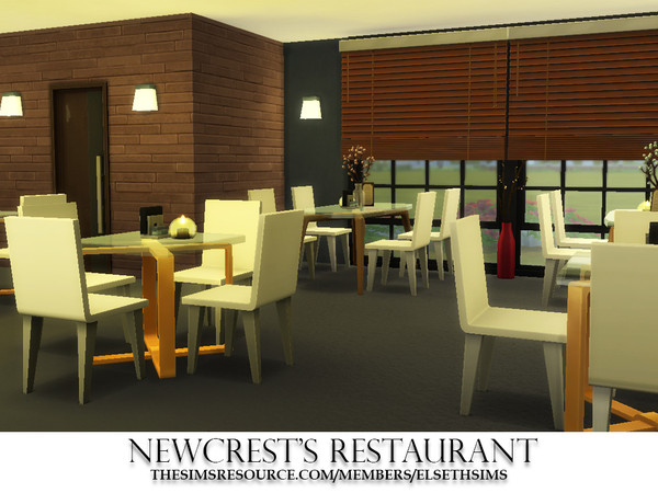 Sims 4 Newcrests Restaurant by ElsethSIMS at TSR
