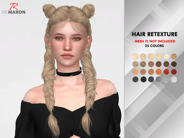 Sims 4 ON1017 hair Retexture by remaron at TSR