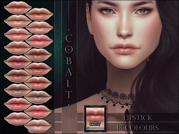 Sims 4 Cobalt Lipstick by RemusSirion at TSR