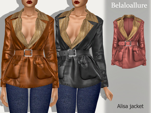 Sims 4 Belaloallure Alisa jacket by belal1997 at TSR