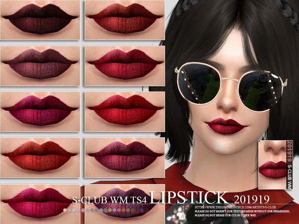 Sims 4 Lipstick 201919 by S Club WM at TSR