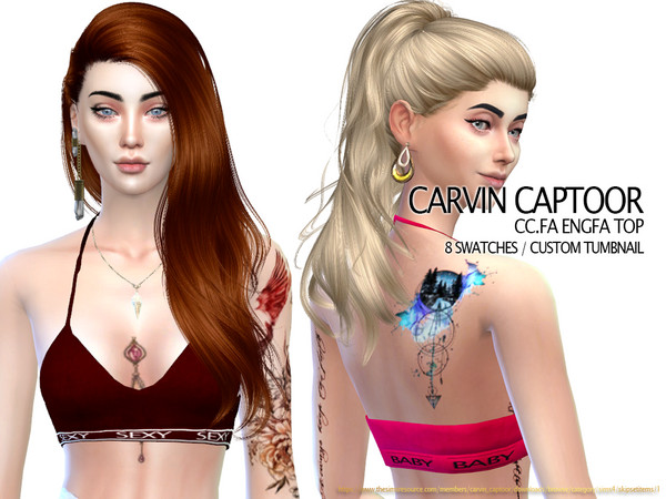 Sims 4 Fa Engfa Top by carvin captoor at TSR
