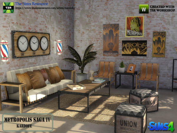 Sims 4 Metropolis Saga livingroom by kardofe at TSR