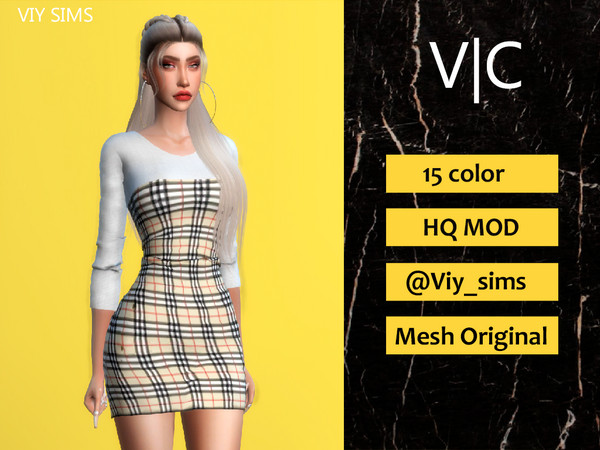 Sims 4 Dress VII by Viy Sims at TSR