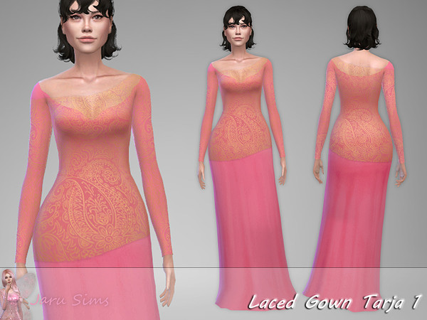 Sims 4 Laced Gown Tarja 1 by Jaru Sims at TSR