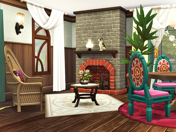 Sims 4 Gert cosy fantasy cottage by Rirann at TSR