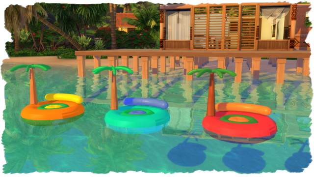 Sims 4 derMarcels island pool float converted by Chalipo at All 4 Sims