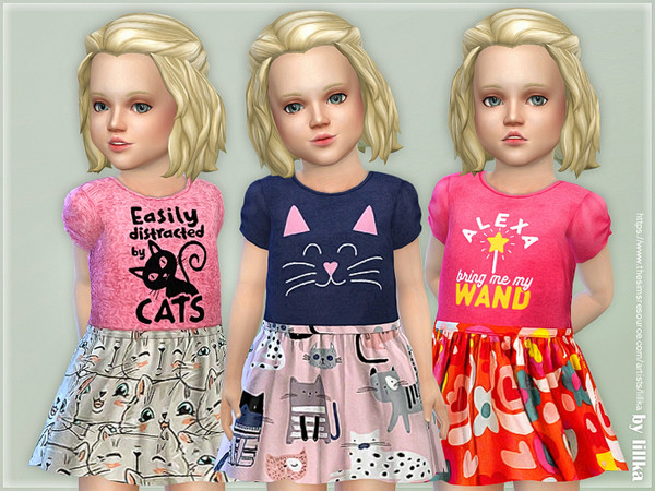 Sims 4 Toddler Dresses Collection P117 by lillka at TSR