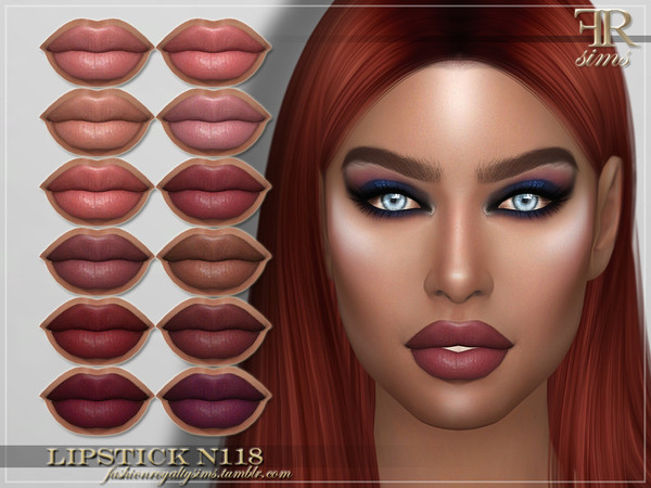 Sims 4 FRS Lipstick N118 by FashionRoyaltySims at TSR
