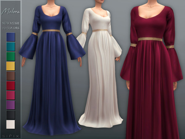 Sims 4 Melora Dress by Sifix at TSR