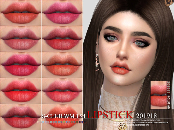 Sims 4 Lipstick 201918 by S Club WM at TSR