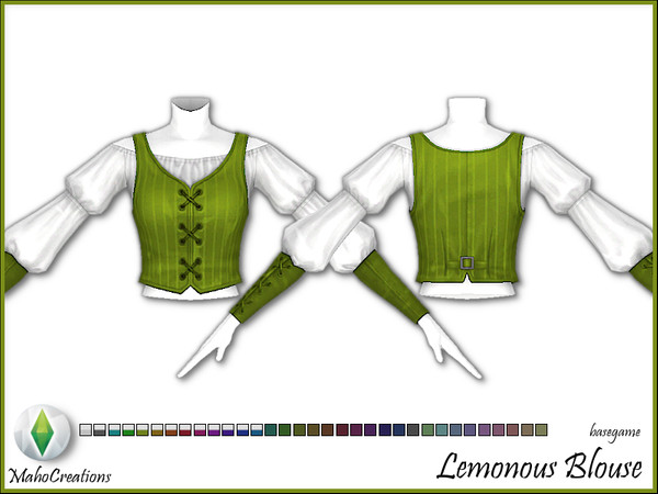 Sims 4 Blouse Lemonous by MahoCreations at TSR