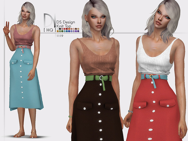 Sims 4 DS Design Knit Top by DarkNighTt at TSR