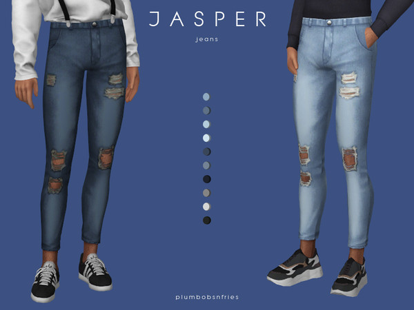 Sims 4 JASPER  jeans by Plumbobs n Fries at TSR
