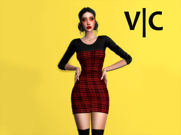 Sims 4 Dress VII by Viy Sims at TSR