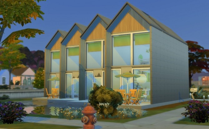 Sims 4 4 tinyhouses no CC by Velouriah at Mod The Sims