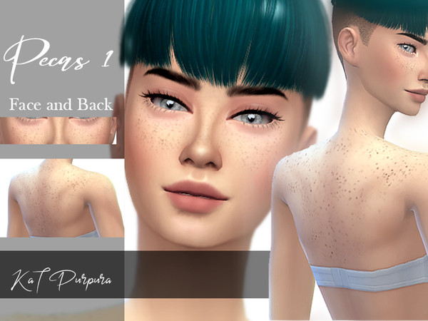 Sims 4 Freckles 1 Face and back by KaTPurpura at TSR