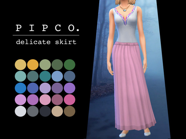 Sims 4 Delicate skirt by Pipco at TSR