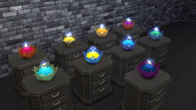 Sims 4 Luminous ball in lotus flower by Serinion at Mod The Sims