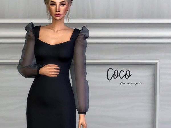 Sims 4 Coco Dress by laupipi at TSR