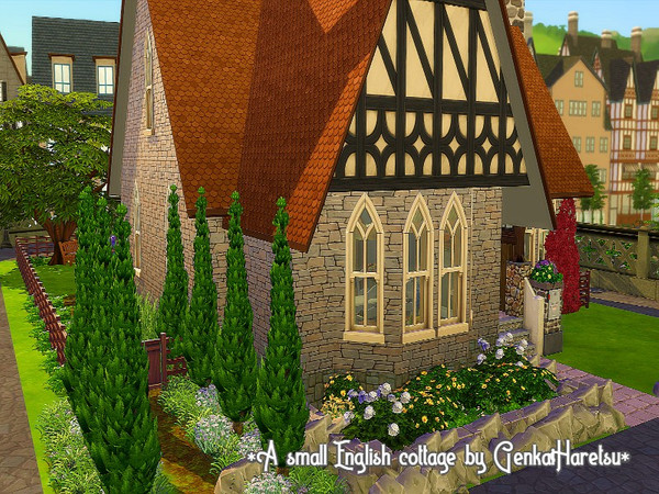 Sims 4 Small English cottage by GenkaiHaretsu at TSR