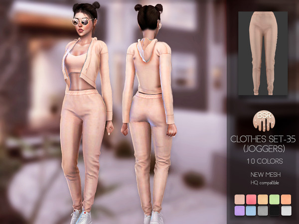 Sims 4 Clothes SET 35 JOGGERS BD138 by busra tr at TSR