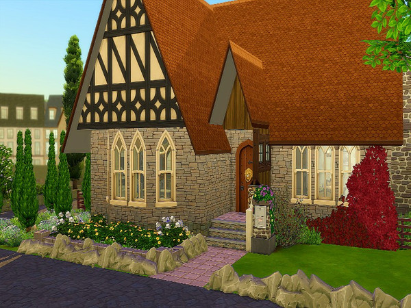 Sims 4 Small English cottage by GenkaiHaretsu at TSR