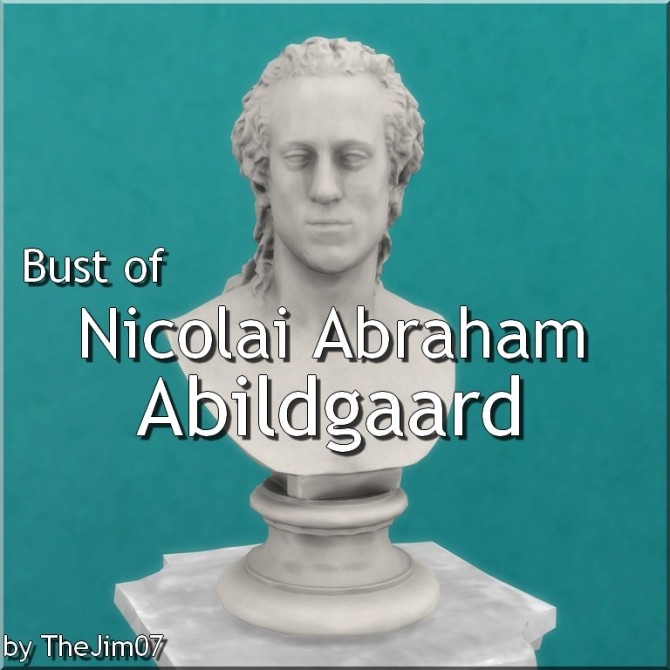 Sims 4 Bust of Nicolai Abraham Abildgaard by TheJim07 at Mod The Sims