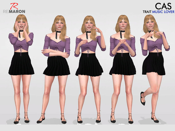 Sims 4 Pose for Women CAS Pose Set 3 by remaron at TSR