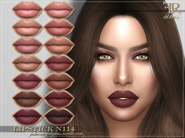 Sims 4 FRS Lipstick N114 by FashionRoyaltySims at TSR