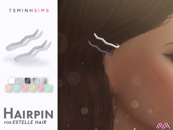 Sims 4 Hairpin for Estelle by TsminhSims at TSR