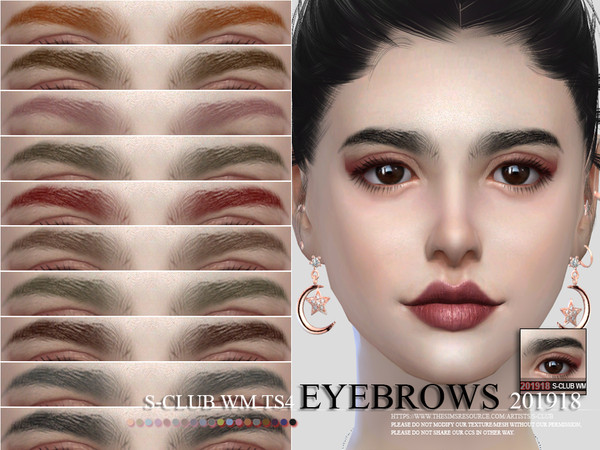 Sims 4 Eyebrows 201918 by S Club WM at TSR