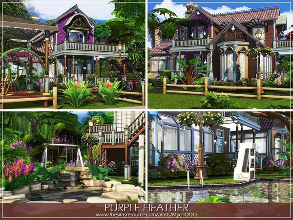 Sims 4 Purple Heather house by MychQQQ at TSR