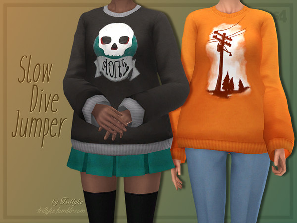 Sims 4 Slow Dive Jumper by Trillyke at TSR