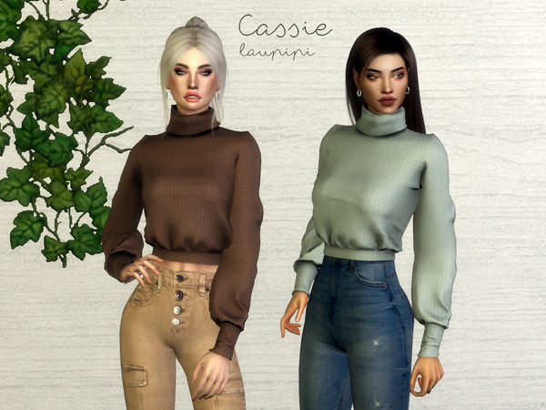 Sims 4 Cassie Sweater by laupipi at TSR