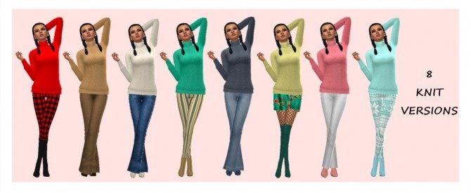 Sims 4 BG TURTLENECK SWEATER 1 WOOL VERSION at Sims4Sue